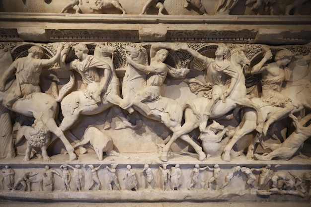 Sidamara Sarcophagus in Istanbul Archaeological Museums Istanbul Turkey