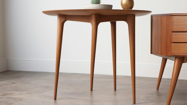 a side table by person