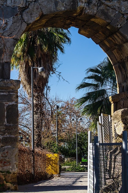 Side Turkey January 23 2022 a stone arch of an ancient building arch of the bridge