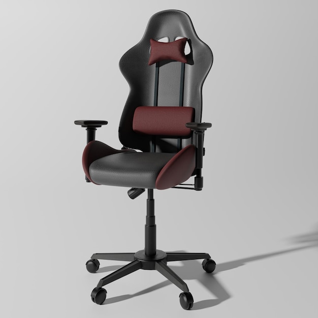 Side view 3d high quality leather gaming chair