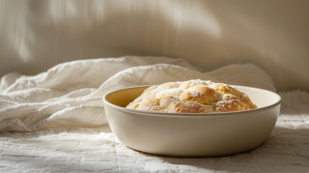 Side view of Baked products on white background