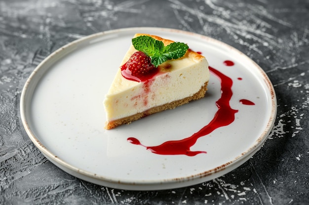 Side View of New York Cheesecake