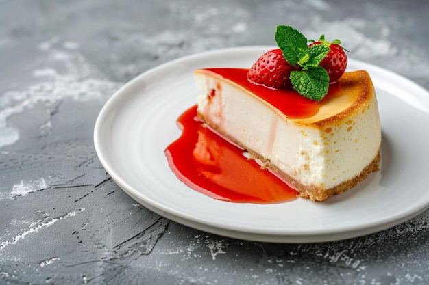 Side View of New York Cheesecake