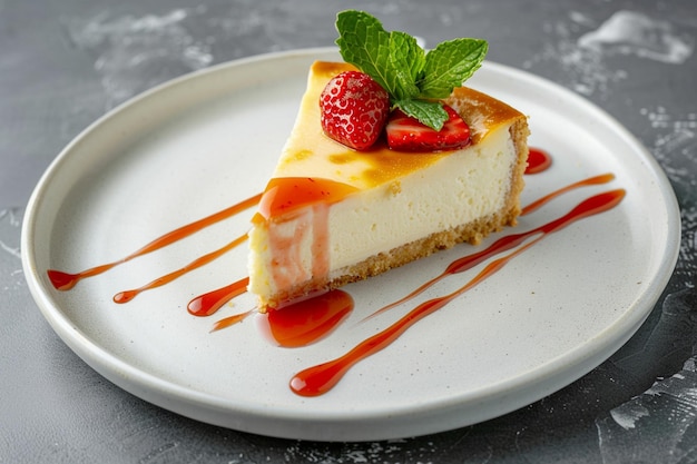 Side View of New York Cheesecake