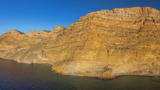 Sierra Helada cliffs from the sea Benidorm Alicante Spain