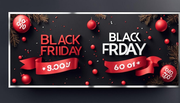 Photo a sign for black friday is displayed on a black background