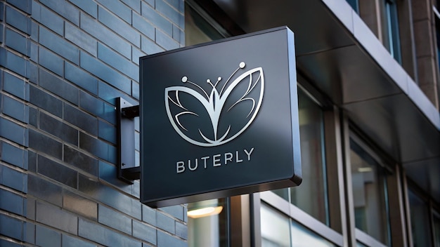 a sign for a butterfly store that says  butter