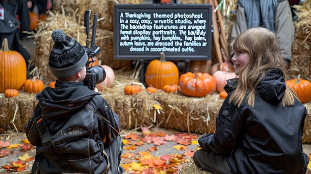 Photo a sign for the fall photos that have been posted on a board