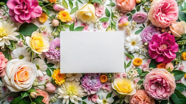 a sign in a flower bed with a card that says  thank you