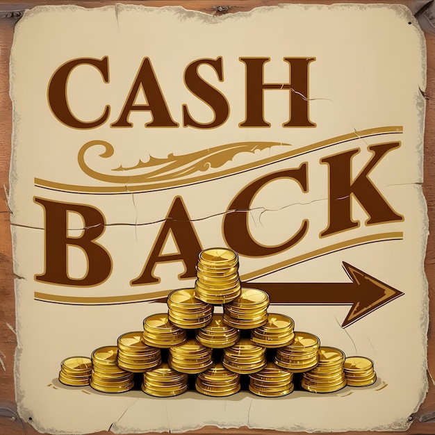 Photo a sign that says cash back back to gold