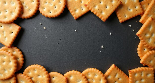 Photo a sign that says  crackers  is on a black background