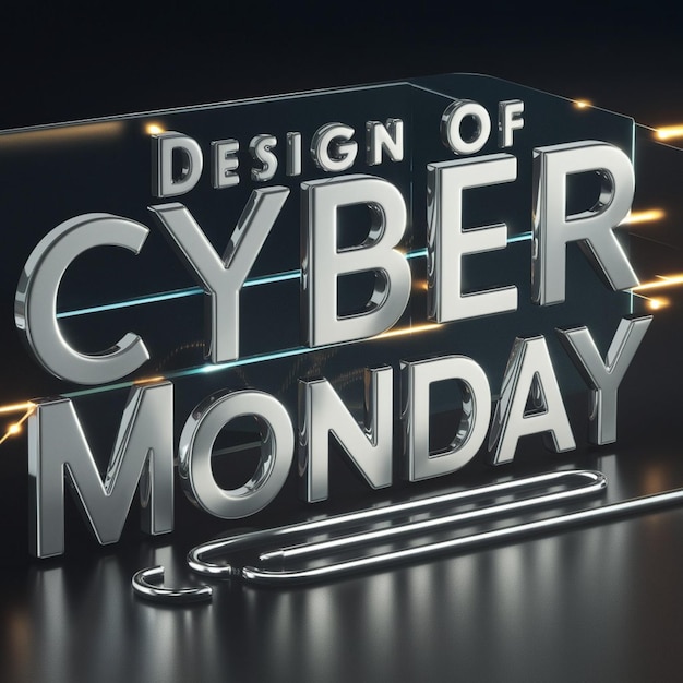 a sign that says cyber monday on it