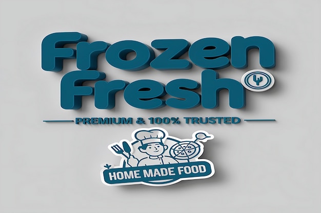 Photo a sign that says frozen fresh food made fresh