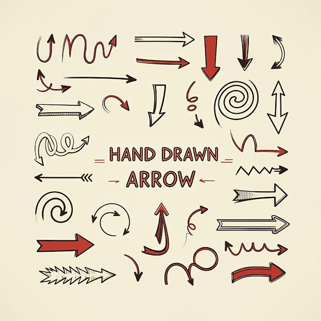 a sign that says hand drawn arrow