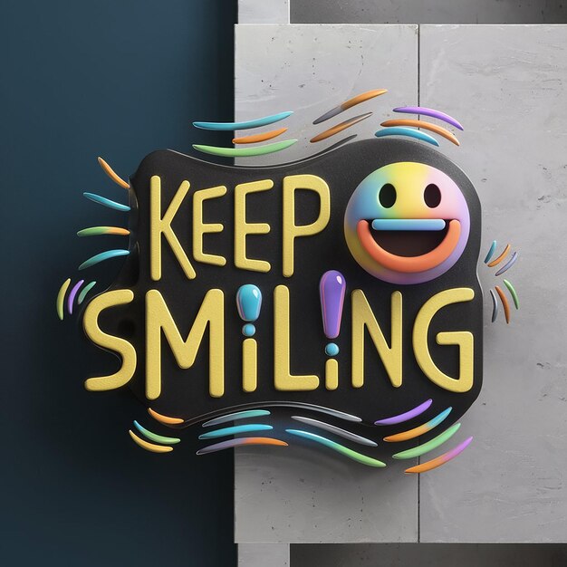 a sign that says keep smiling on it