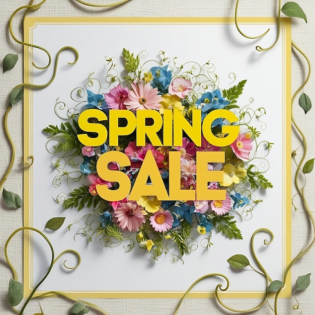 a sign that says spring sale is displayed in a frame