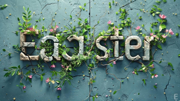 Photo a sign with the word easter written on it