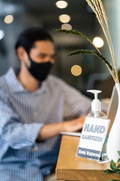 Signage of Hand Sanitizer around office for hygiene practice after reopen