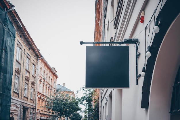 Signboard on wall Mock up Round shape