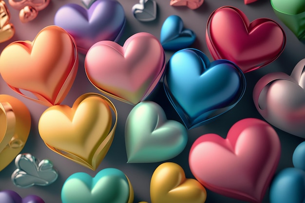 The significance of the rainbow hearts and their role in promoting visibility and human rights