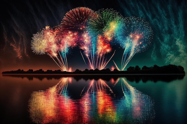 A significant display of fireworks