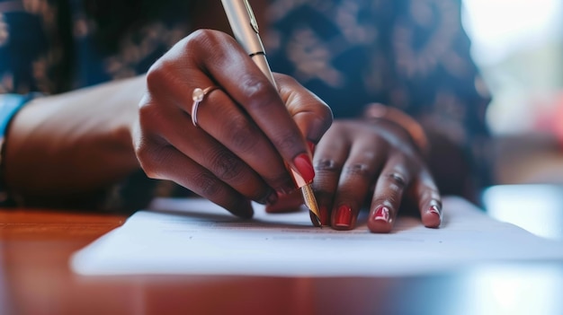 Signing Important Mortgage Documents with a Pen Symbolizing Commitment and Homeownership Start