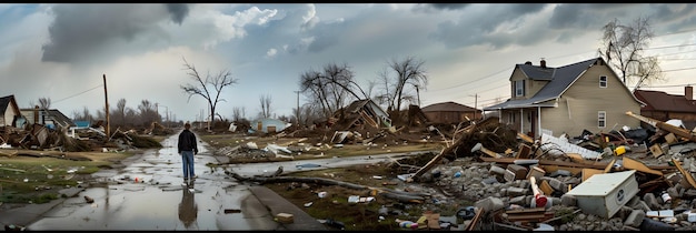 Silent Town After a Storm A Glimpse of Natures Wrath and the Determination to Rebuild