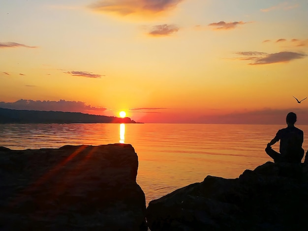 Silhouette Beach Sunrise