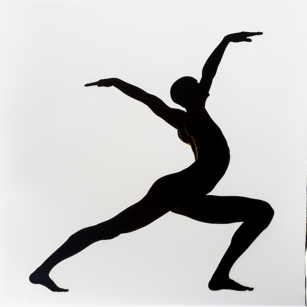 Silhouette of a dancer in a dynamic pose