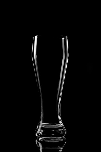 Silhouette of drinking glass. Empty glass silhouette isolated