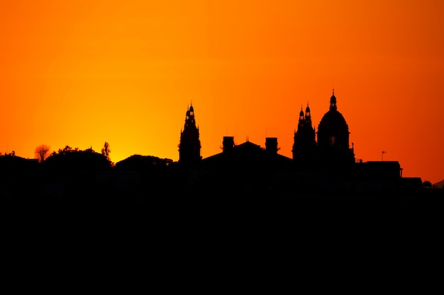 Silhouette from a National museum in Barcelona, Spain