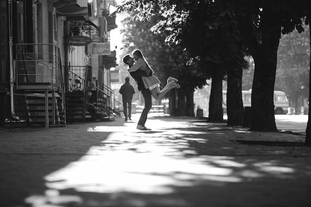 Silhouette of great couple