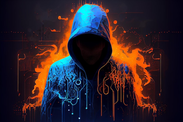 Silhouette of a hacker