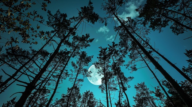 Photo silhouette image of wild birds in the forest