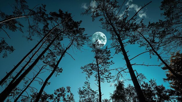 Photo silhouette image of wild birds in the forest