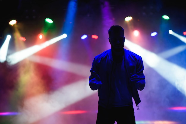 Silhouette of male dancer