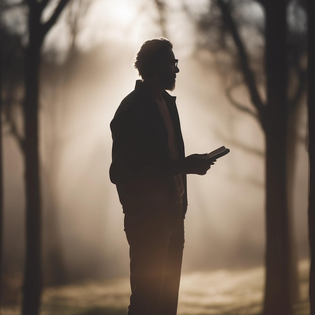 Silhouette of man illustration