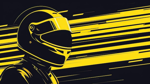 Photo silhouette of a race car driver wearing a helmet