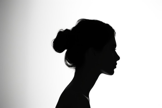 Silhouette silhouette adult face