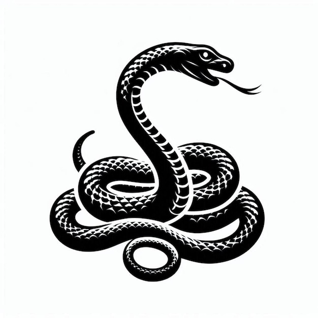 A silhouette snake vector