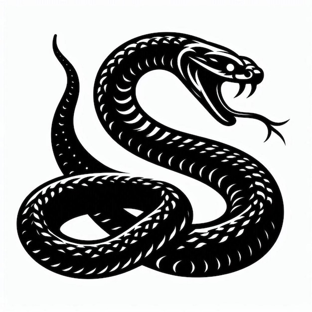 A silhouette snake vector