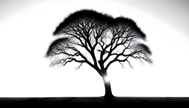 a silhouette of a tree with the word  oak  on it