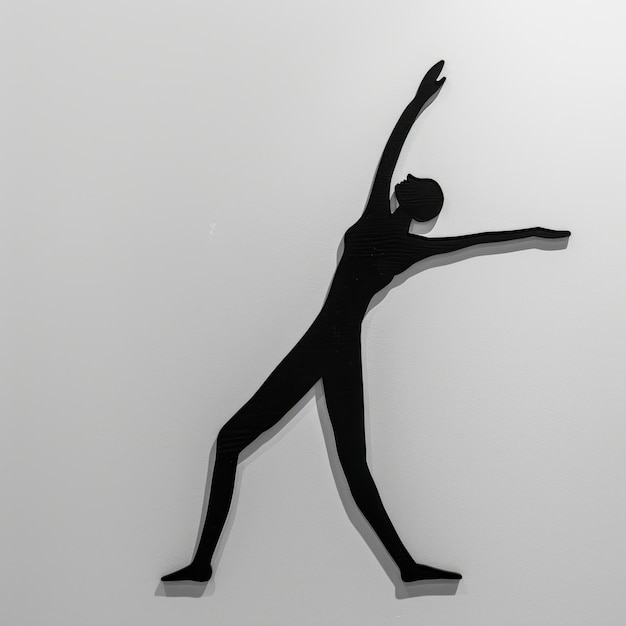 Photo a silhouette of a woman doing a yoga pose