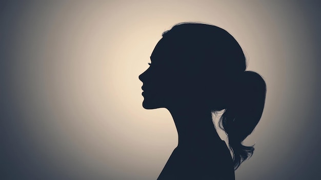 Photo silhouette of a woman