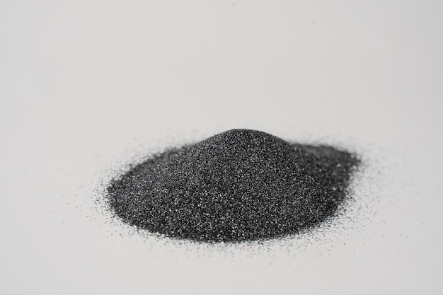 Silicon carbide abrasive powder for leveling stones isolated on white background Silicon carbide for restore stones to original flatness