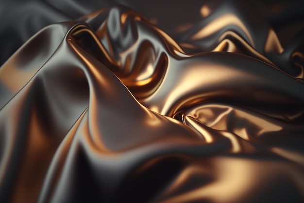 A silk fabric with a gold pattern ai generated artwork