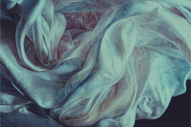 silk fabric with pink and light blue satin colors created with Generative AI technology