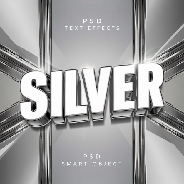 a silver and black poster that says silver silver tone