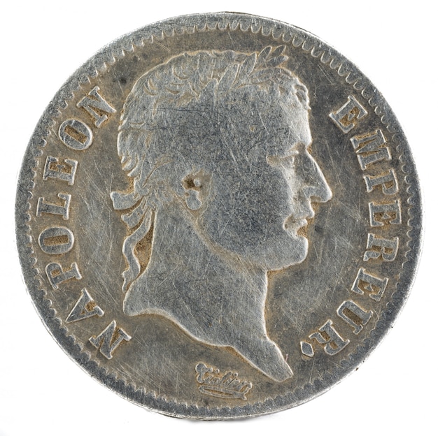 Silver coin of Emperor Napoleon I