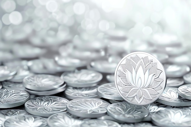 Silver Coin indian illustration background